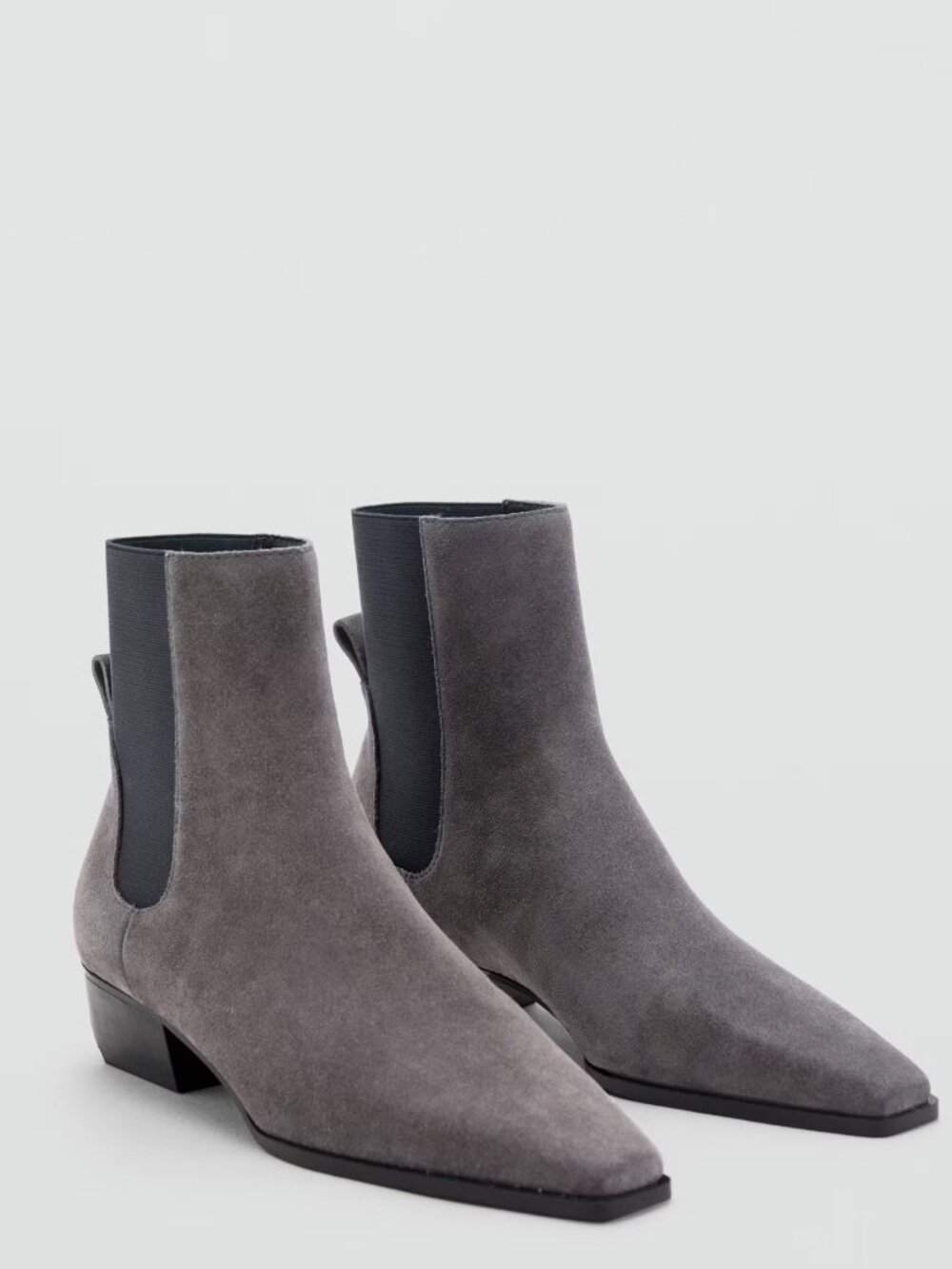 MANGO Heel suede ankle boot Size EU 38